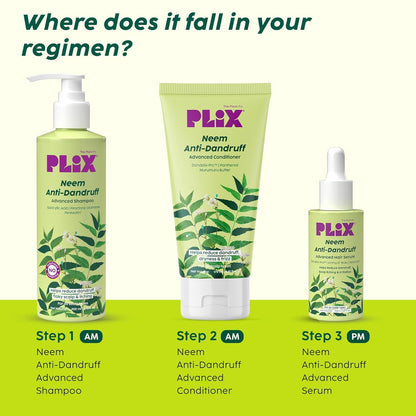 Plix Neem Anti-Dandruff Advanced Shampoo For Men & Women 200ml