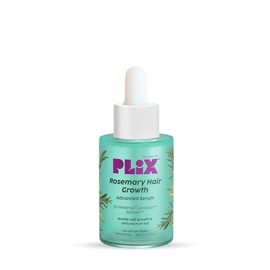Plix Rosemary Hair Growth Serum with 3% Redensyl, 4% AnaGain, 3% Baicapil, Stimulates Hair Growth, Increase Hair Density & Thickens Hair 30ml