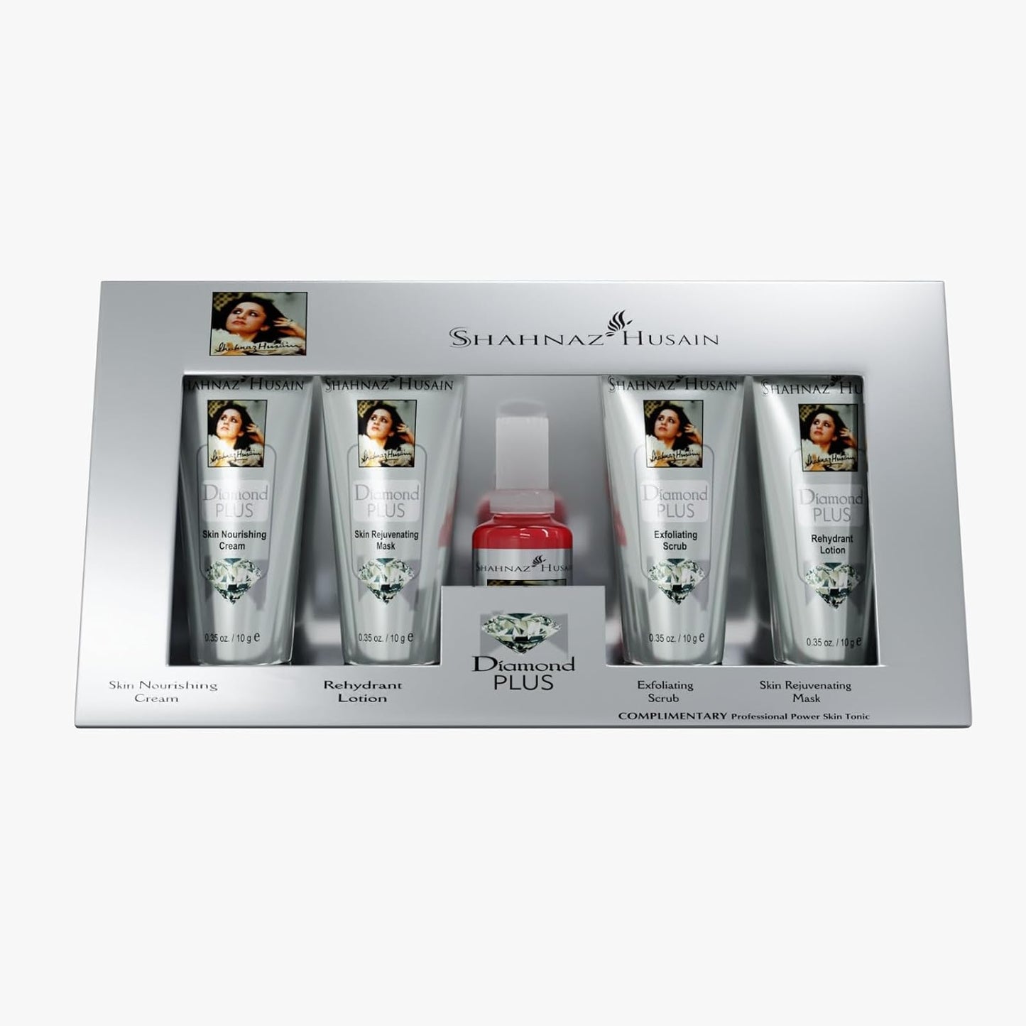 Shahnaz Husain Diamond Facial Kit For Instant Glow with | 4 Easy Steps With Complimentary Skin Tonic,( 40g+15ml )