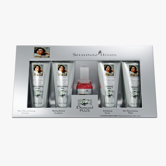 Shahnaz Husain Diamond Facial Kit For Instant Glow with | 4 Easy Steps With Complimentary Skin Tonic,( 40g+15ml )