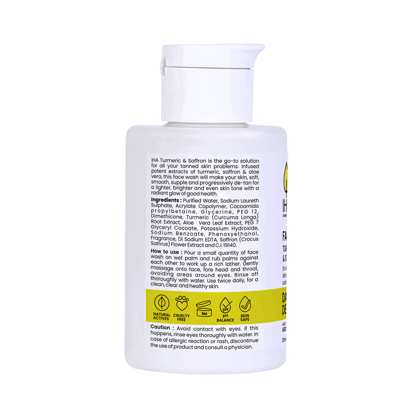 IHA Turmeric & Saffron Facewash – 100ml