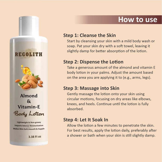 Regolith Nourishing Body Milk 100ml Body Lotion | 48 H Moisturization | With 2X Almond Oil | Smooth and Healthy Looking Skin |For Very Dry Skin