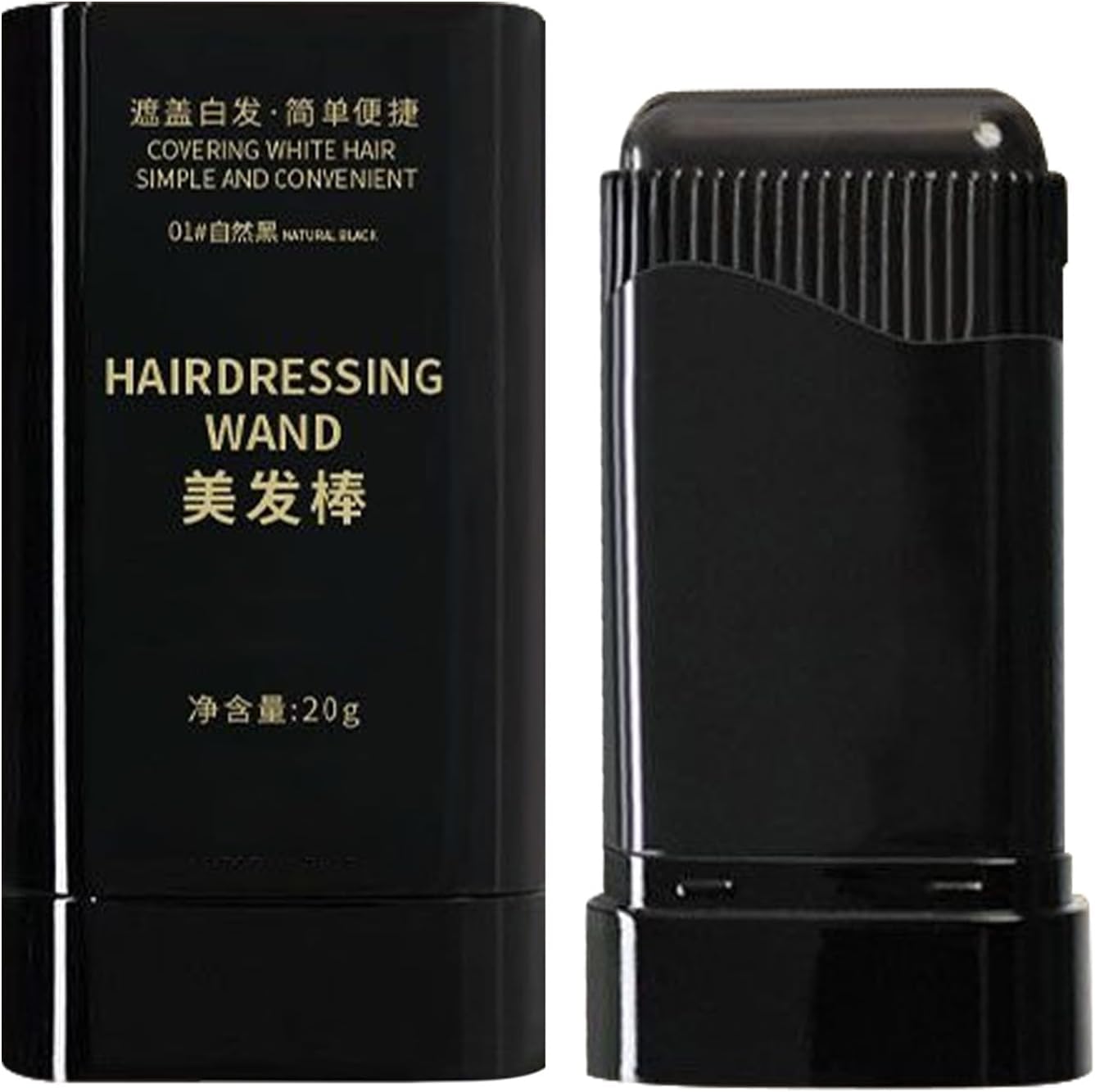 Hair Dressing Wand Natural Black Gray Hair Coverage Comb Applicator Stick